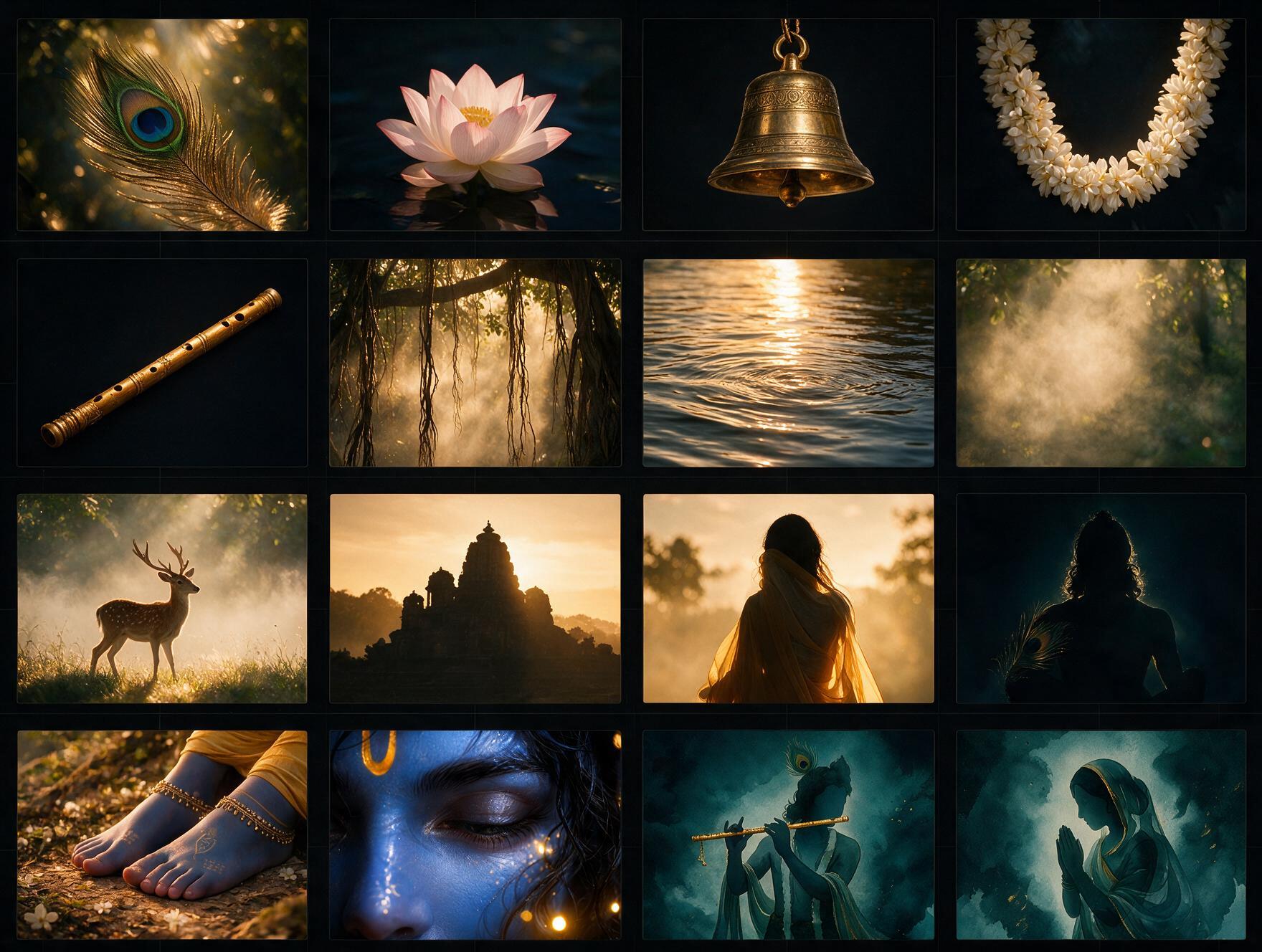 Colour and art-direction board of symbolic frames from the film